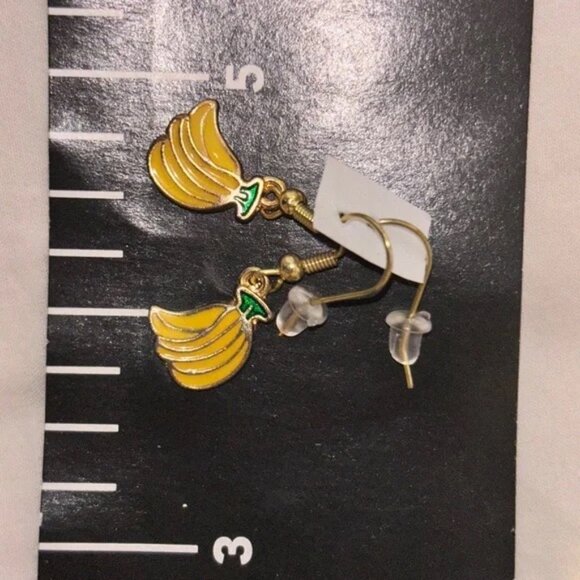 Nordstrom Gold Yellow Banana Earrings - Picture 3 of 3